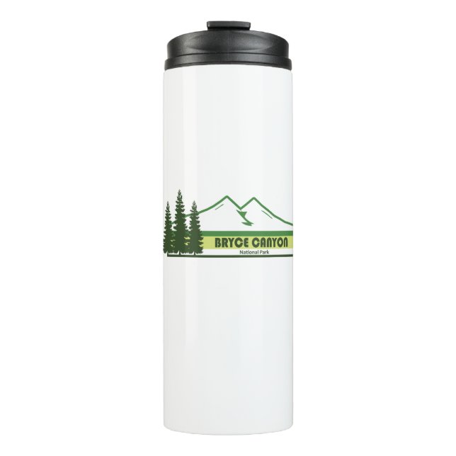 Bryce Canyon National Park Green Stripes Thermal Tumbler (Front)