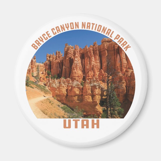 Bryce Canyon National Park hoodoos utah vintage Magnet (Front)