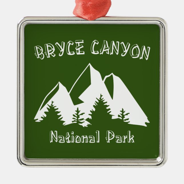 Bryce Canyon National Park Metal Tree Decoration (Front)