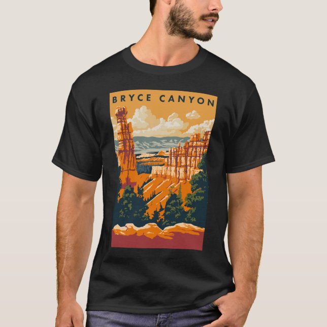 Bryce Canyon National Park Midcentury Modern T-Shirt (Front)