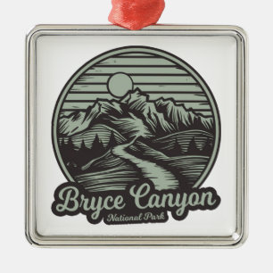 Bryce Canyon National Park Mountain Trail Metal Tree Decoration
