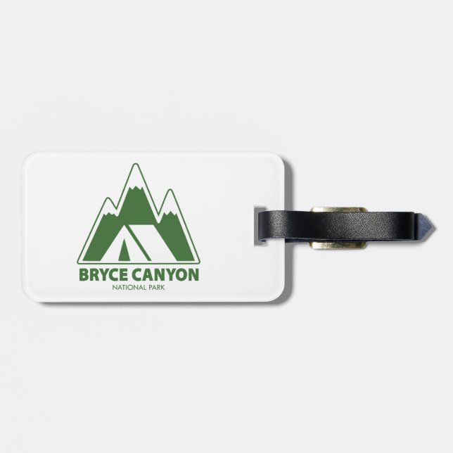 Bryce Canyon National Park Mountains Camping Luggage Tag (Back Horizontal)