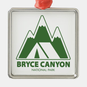 Bryce Canyon National Park Mountains Camping Metal Tree Decoration