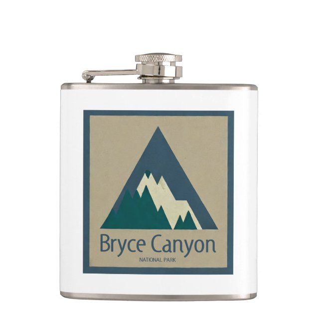 Bryce Canyon National Park Rustic Hip Flask (Front)