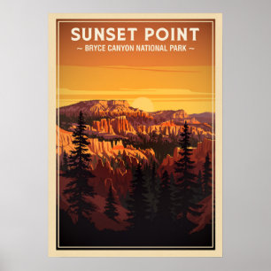 Bryce Canyon National Park Sunset point V01 Poster