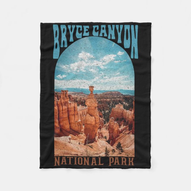 Bryce Canyon National Park Trail Explore Utah Camp Fleece Blanket (Front)