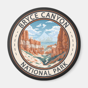 Bryce Canyon National Park Trail Illustration Art Magnet