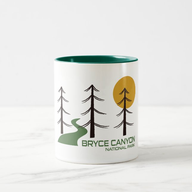 Bryce Canyon National Park Trail Two-Tone Coffee Mug (Center)
