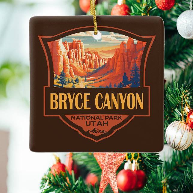 Bryce Canyon National Park Travel Art Vintage Ceramic Ornament (Creator Uploaded)