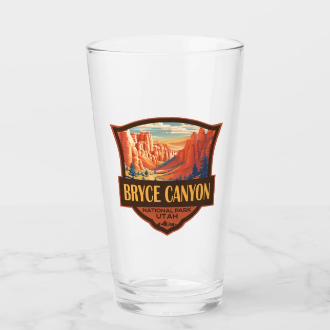 Bryce Canyon National Park Travel Art Vintage Glass (Front)