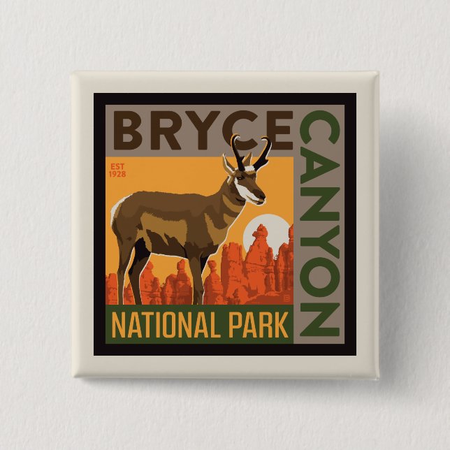 Bryce Canyon National Park | Utah 15 Cm Square Badge (Front)