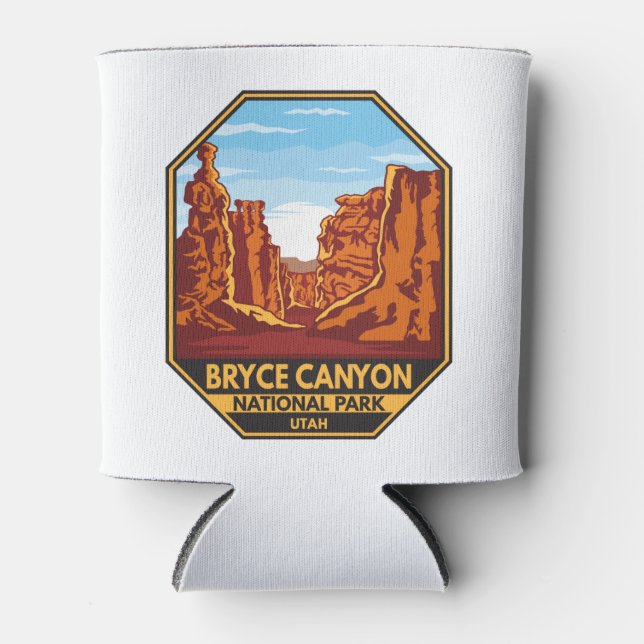  Bryce Canyon National Park Utah Emblem Can Cooler (Front)