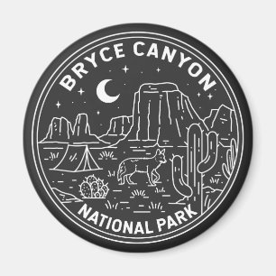 Bryce Canyon National Park Utah Monoline  Magnet