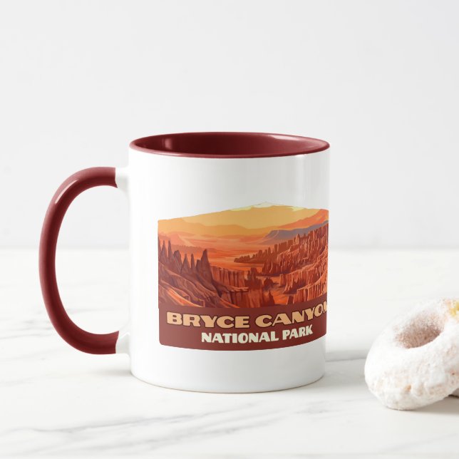 Bryce Canyon National Park Utah Mountains Mug (With Donut)