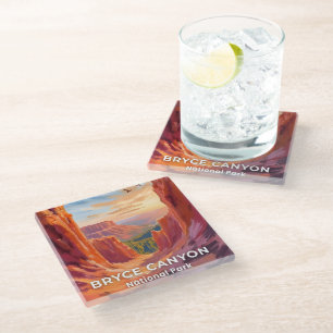Bryce Canyon National Park   Utah Travel Glass Coaster