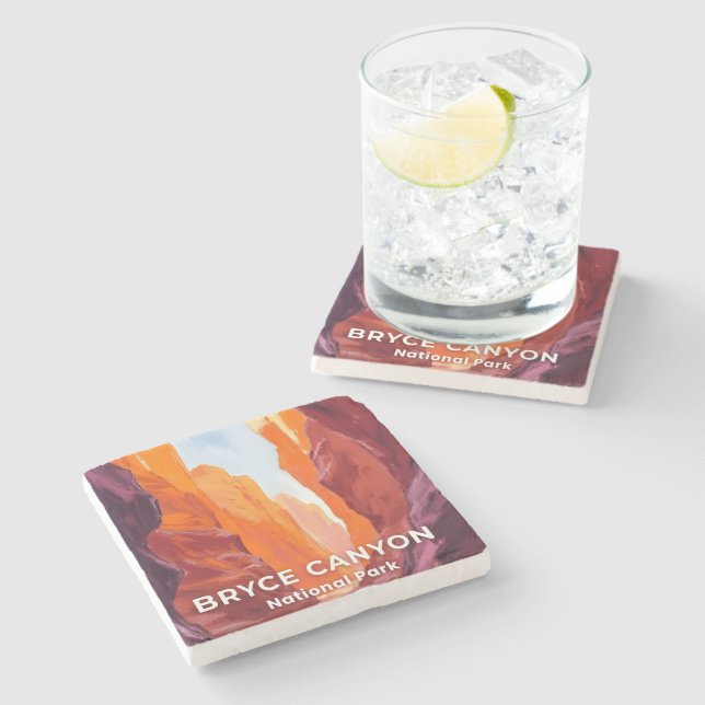 Bryce Canyon National Park | Utah Travel Stone Coaster (Side)