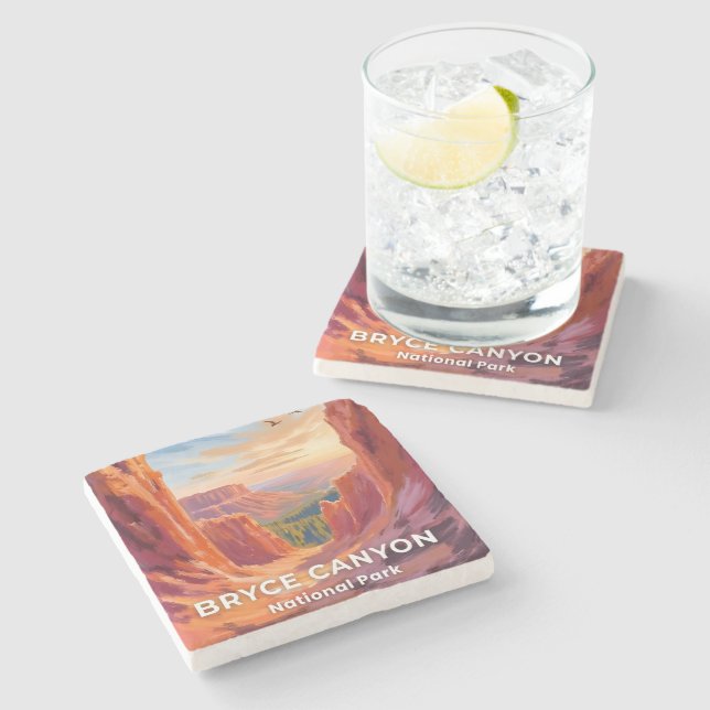 Bryce Canyon National Park | Utah Travel Stone Coaster (Side)