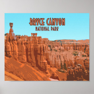 Bryce Canyon National Park Utah Vintage Poster