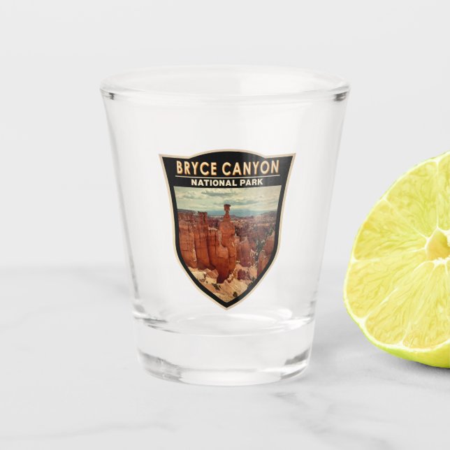  Bryce Canyon National Park Utah Watercolor Shot Glass (Front)