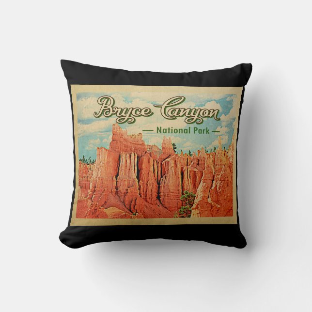 Bryce Canyon National Park Vintage Travel Cushion (Front)
