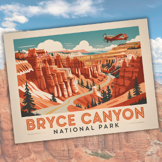 Bryce Canyon National Park Vintage Utah Travel Postcard