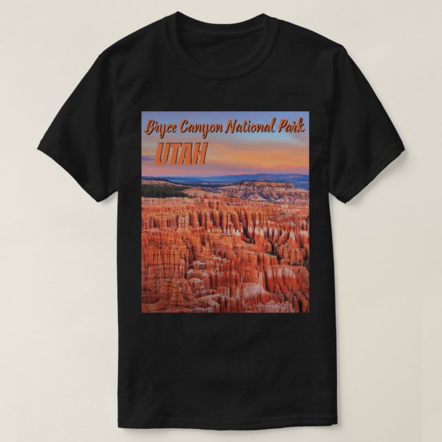 Bryce Canyon Nat'l Park Desert Sunset Photo T-Shirt (Design Front)