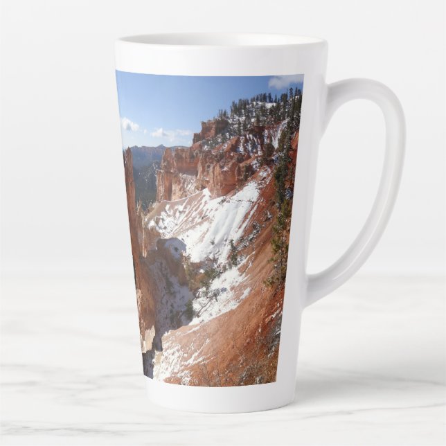 Bryce Canyon Natural Bridge Snowy Landscape Photo Latte Mug (Right)