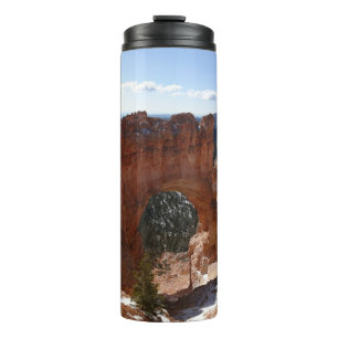 Bryce Canyon Natural Bridge Snowy Landscape Photo Thermal Tumbler