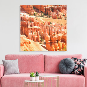Bryce Canyon Park Utah Landscape Hoodoos Photo Canvas Print
