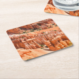 Bryce Canyon Park Utah Landscape Hoodoos Photo Square Paper Coaster