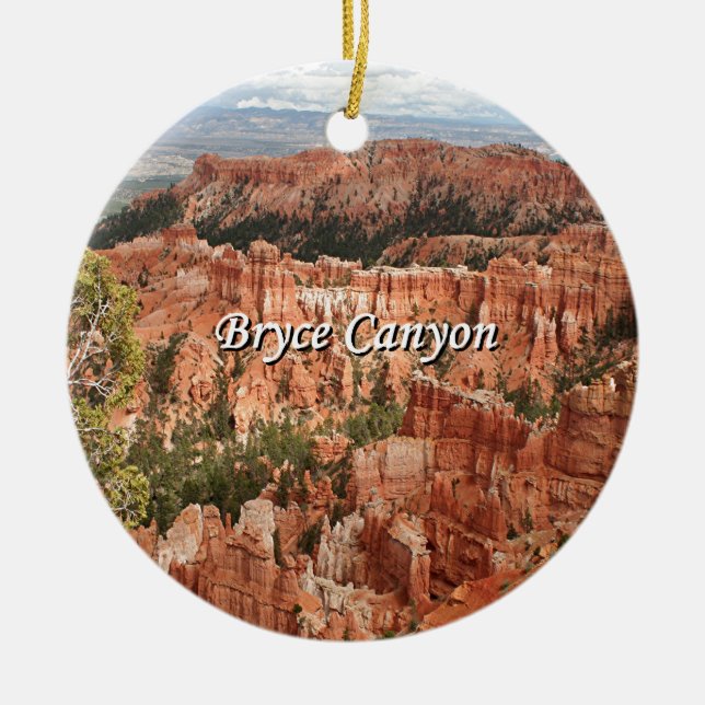 Bryce Canyon, Utah 20 (caption) Ceramic Tree Decoration (Front)