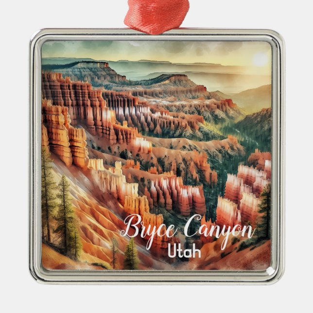 Bryce Canyon, Utah National Park Metal Tree Decoration (Front)
