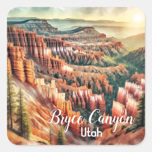 Bryce Canyon, Utah National Park Square Sticker (Front)
