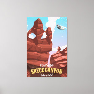 Bryce Canyon vintage travel poster Canvas Print