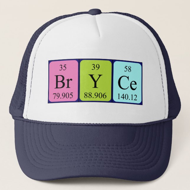 Bryce periodic table name hat (Front)