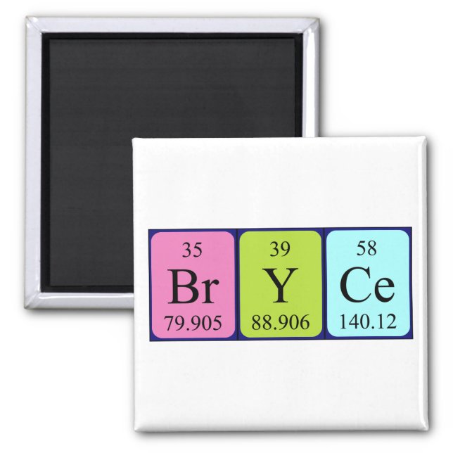 Bryce periodic table name magnet (Front)
