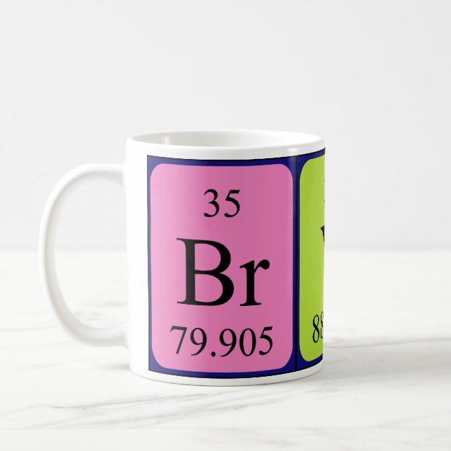 Bryce periodic table name mug (Left)