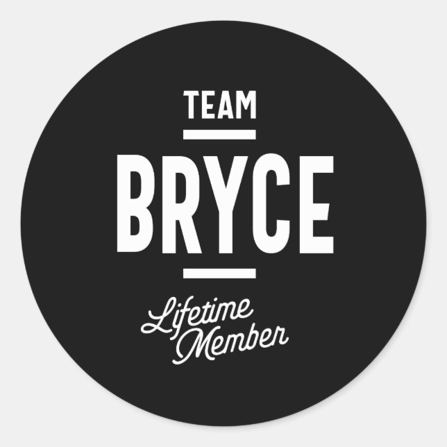 Bryce Personalised Name Birthday Gift Classic Round Sticker (Front)