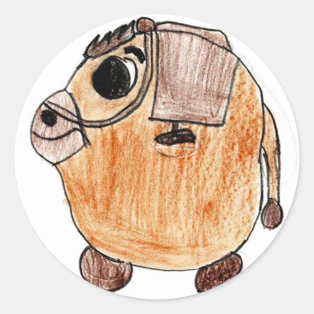 Bryce: Round Sticker (Front)