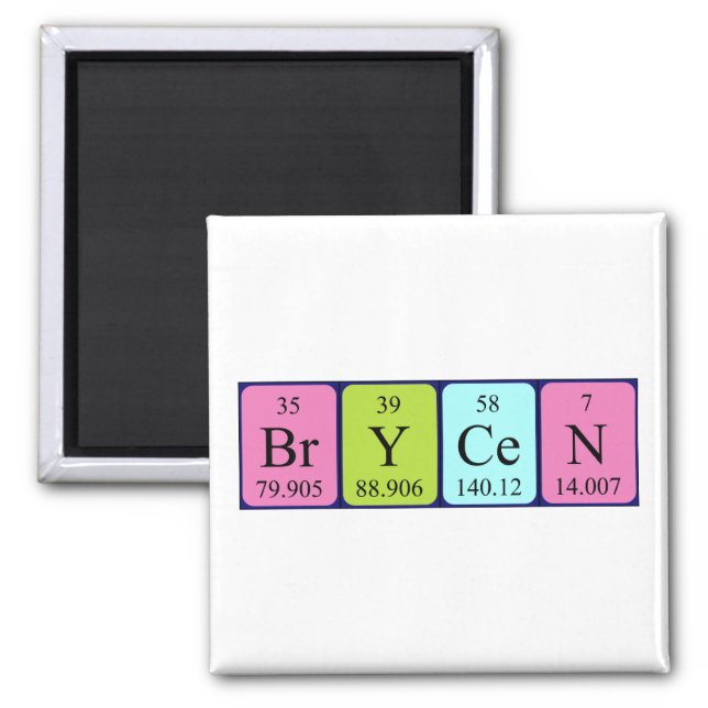 Brycen periodic table name magnet (Front)