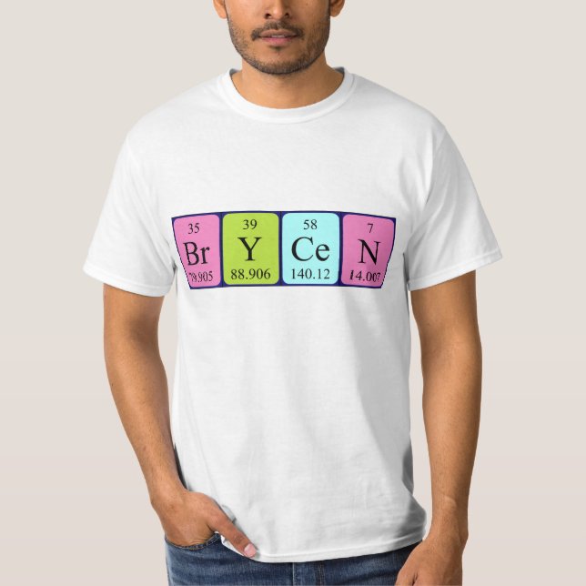 Brycen periodic table name shirt (Front)