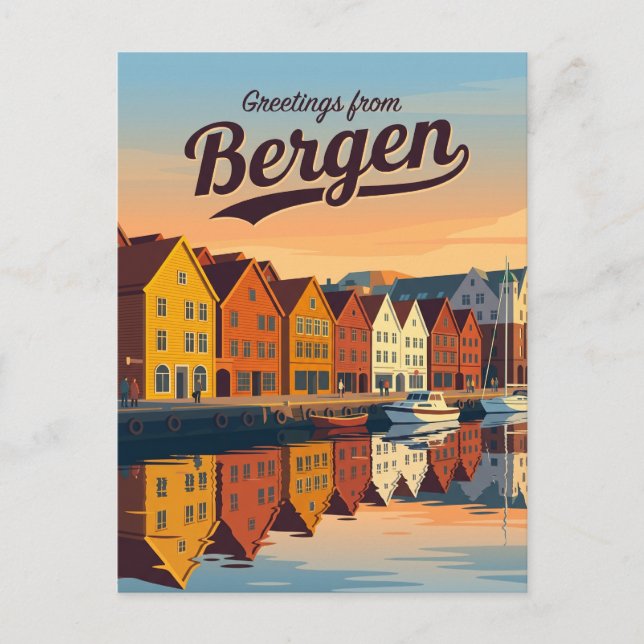 Bryggen Hanseatic Wharf Norway Postcard (Front)