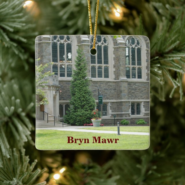 Bryn Mawr Great Hall Photograph Ceramic Ornament (Tree)