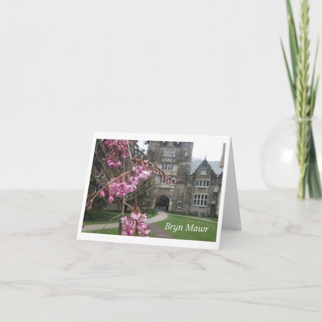 Bryn Mawr Pem Arch Springtime Note Card (Front)