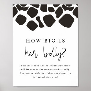 BRYNDLE Animal Cow Print How Big is Her Belly Game