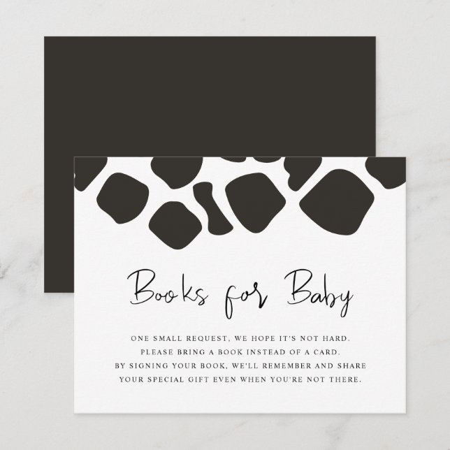 BRYNDLE Farm Animal Cow Print Books For Baby Card (Front/Back)