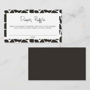 BRYNDLE Modern Farm Animal Cow Print Diaper Raffle Place Card