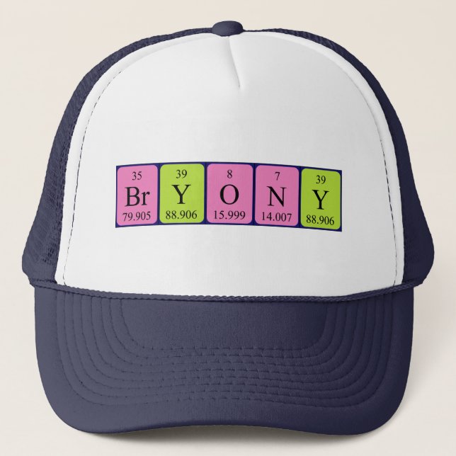 Bryony periodic table name hat (Front)
