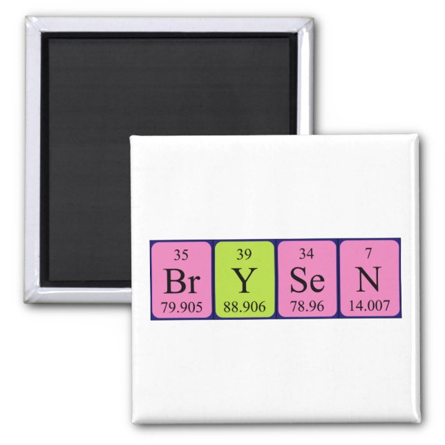Brysen periodic table name magnet (Front)
