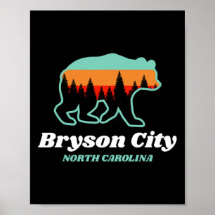 Bryson City North Carolina Bear Mountains Country  Poster